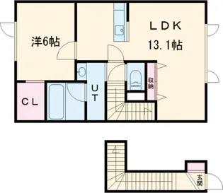 PUMPKIN TOKUDA B【2階】の間取り
