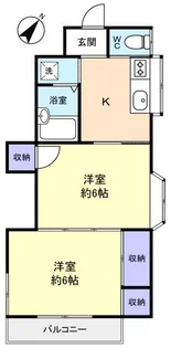 コーポ勝田台【2階】の間取り