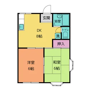 レジデンス下沖B【1階】の間取り