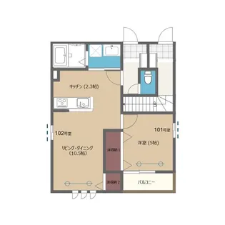 TS reve A・B【1階】の間取り