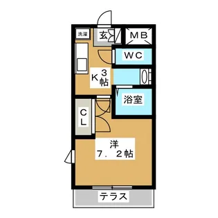 ヴィアルCity富沢【1階】の間取り