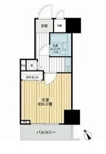 パークウェル麻布【7階】の間取り