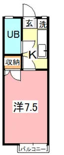 エステート中庄【1階】の間取り
