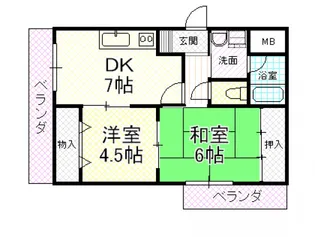 ブラウベルク法善寺【3階】の間取り