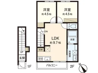 グリーンパーク南光台東【2階】の間取り