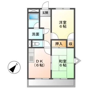 クリスタルガーデンエミナース【2階】の間取り