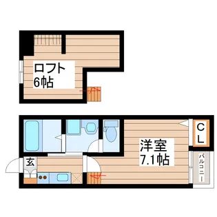 セラヴィ小田原【2階】の間取り