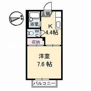 プレインコーポ B棟【1階】の間取り