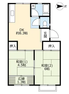 UR深草【5階】の間取り