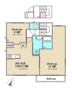 神奈川県川崎市宮前区小台1【アパート】の間取り