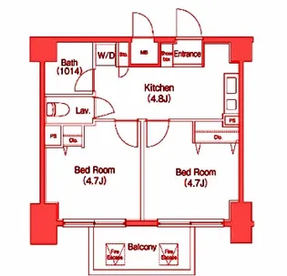 プライムアーバン川崎【10階】の間取り