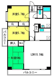 3LDKの間取り画像