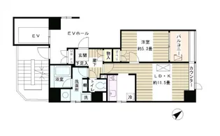 カルナ築地【5階】の間取り