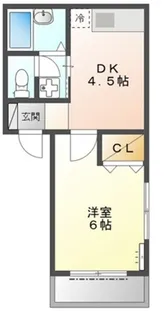 ハイツみゆき【1階】の間取り