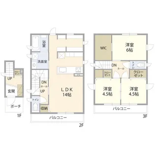 埼玉県和光市下新倉2【一戸建】の間取り