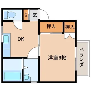 大東コーポ A棟【2階】の間取り