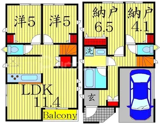 東京都墨田区八広4【一戸建】の間取り