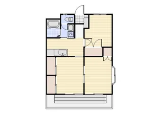 ハイツ三幸プレイス広沢B【1階】の間取り