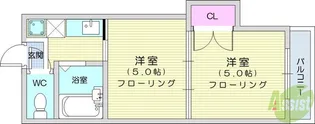 平和マンション長町【4階】の間取り