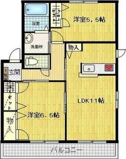 ロベリアA棟【2階】の間取り