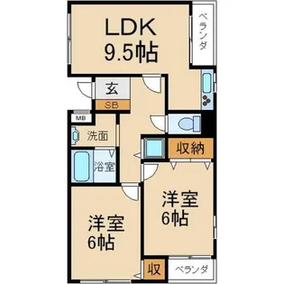 メープルフォレスト【1階】の間取り