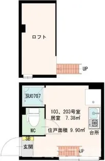Stage中野II【2階】の間取り