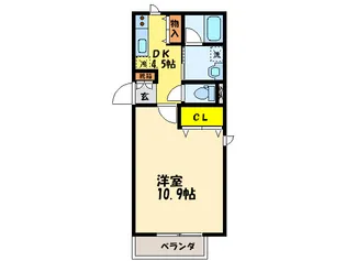 ヴィラ庚午【1階】の間取り