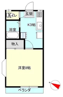 グリーンアベニューつくば【2階】の間取り