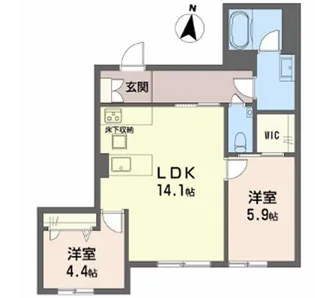 ゼーゲンハウス【1階】の間取り