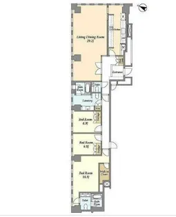 プルデンシャルタワーレジデンス【33階】の間取り