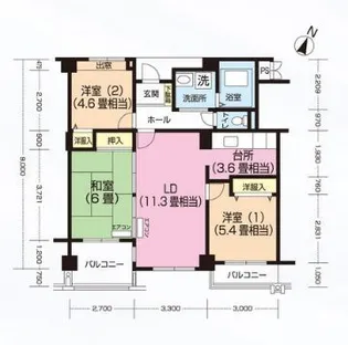 パティオス13番街【4階】の間取り
