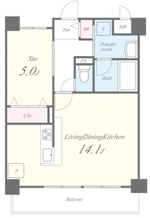 La Verde長田(ラヴェルデナガタ)【1階】の間取り