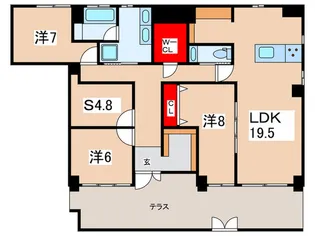 ヴァンベ-ル瑞江【1階】の間取り