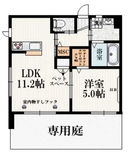 ガーデン若葉【1階】の間取り