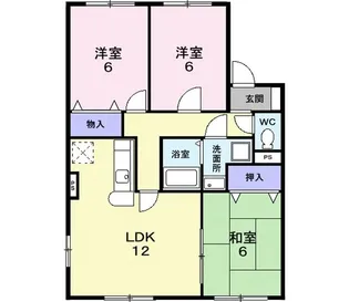 シャルマントール【1階】の間取り