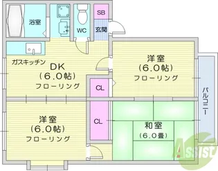 サンライフとよの【1階】の間取り