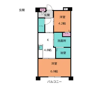 ココドール鳴子【2階】の間取り
