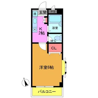 リトルズきたさかえ【1階】の間取り