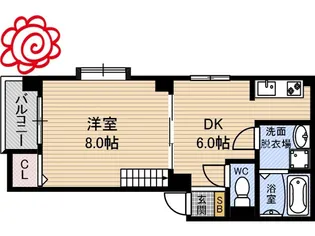 ローランつるみ【1階】の間取り