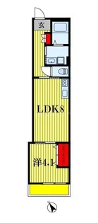 ペルル穴川【1階】の間取り