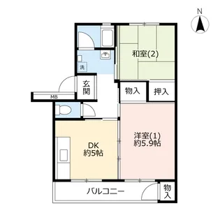 UR下大槻【3階】の間取り