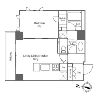 KDXレジデンス恵比寿【4階】の間取り