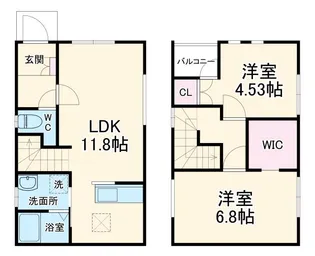 神奈川県三浦市初声町下宮田【一戸建】の間取り