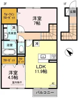 コンフォルタA【2階】の間取り