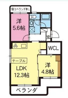 マンションヒカリII【2階】の間取り