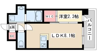 セレニテ十三ミラク【7階】の間取り