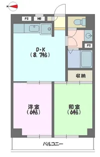 ジョイメイク【6階】の間取り