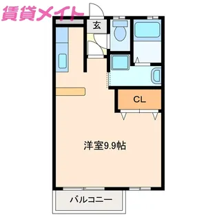 メゾンフェンネルA【2階】の間取り