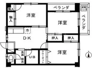 サンライズ南葛西【4階】の間取り