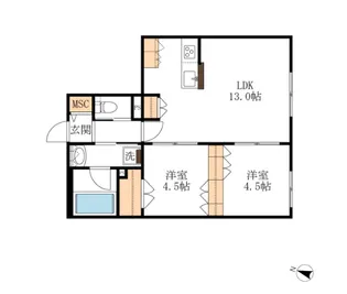 Y’s F Residence II【1階】の間取り